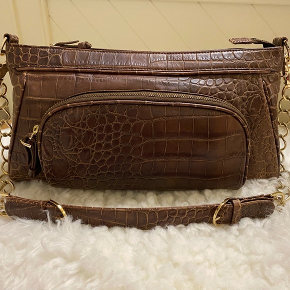Charles David | 100% Genuine Crocodile Embossed Leather - Picture 1 of 12